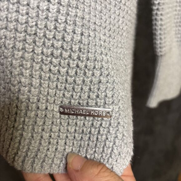 Michael Kors Cowl Neck Waffle Knit Pullover Sweater Long Sleeves Ivory Sz M - Picture 5 of 16